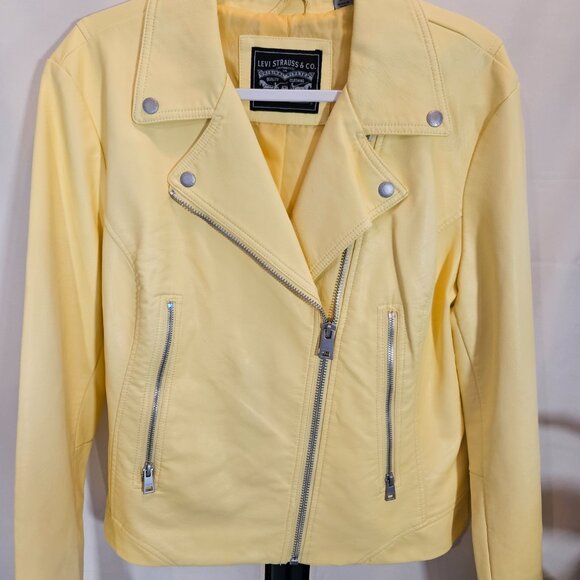 Levi Faux Leather Moto Jacket Size XL - Picture 3 of 15